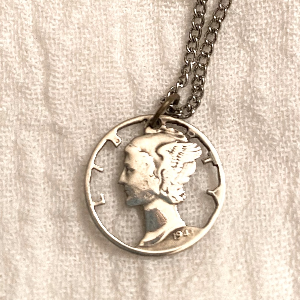 Vintage 1943 Mercury Dime Necklace